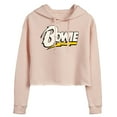 thumbnail image 1 of Perryscope - David Bowie Lightning Logo - Juniors Cropped Long Sleeve Fleece Hoodie, 1 of 4