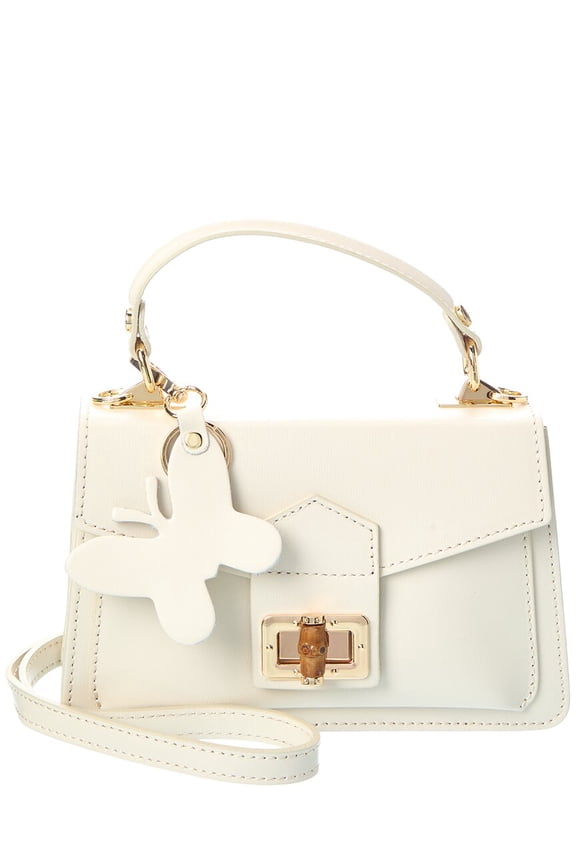 New York Adrienne Leather Satchel, Brown