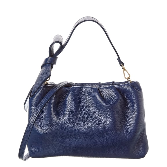 Persaman New York Lilie Bow Leather Shoulder Bag, Blue