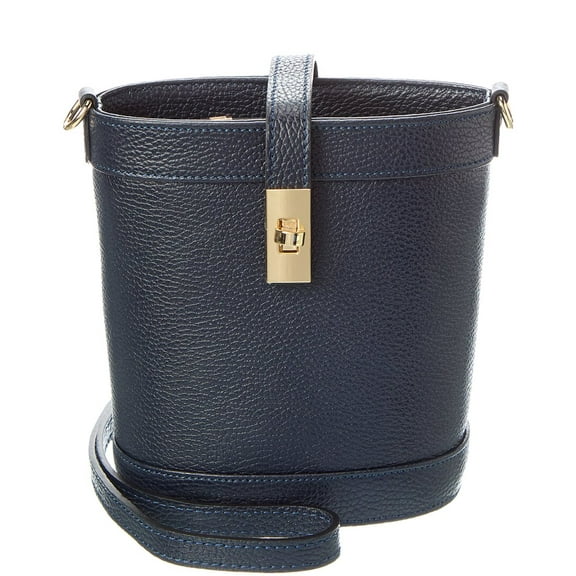 Persaman New York Maxine16 Leather Bucket Bag, Blue