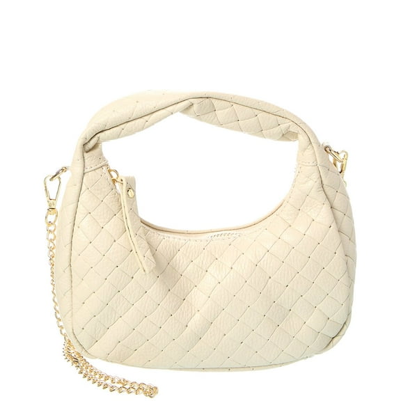 Persaman New York Rowyn16 Leather Shoulder Bag, Beige