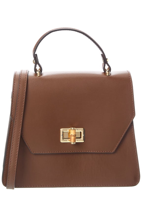 New York Sadie16 Leather Satchel, Brown