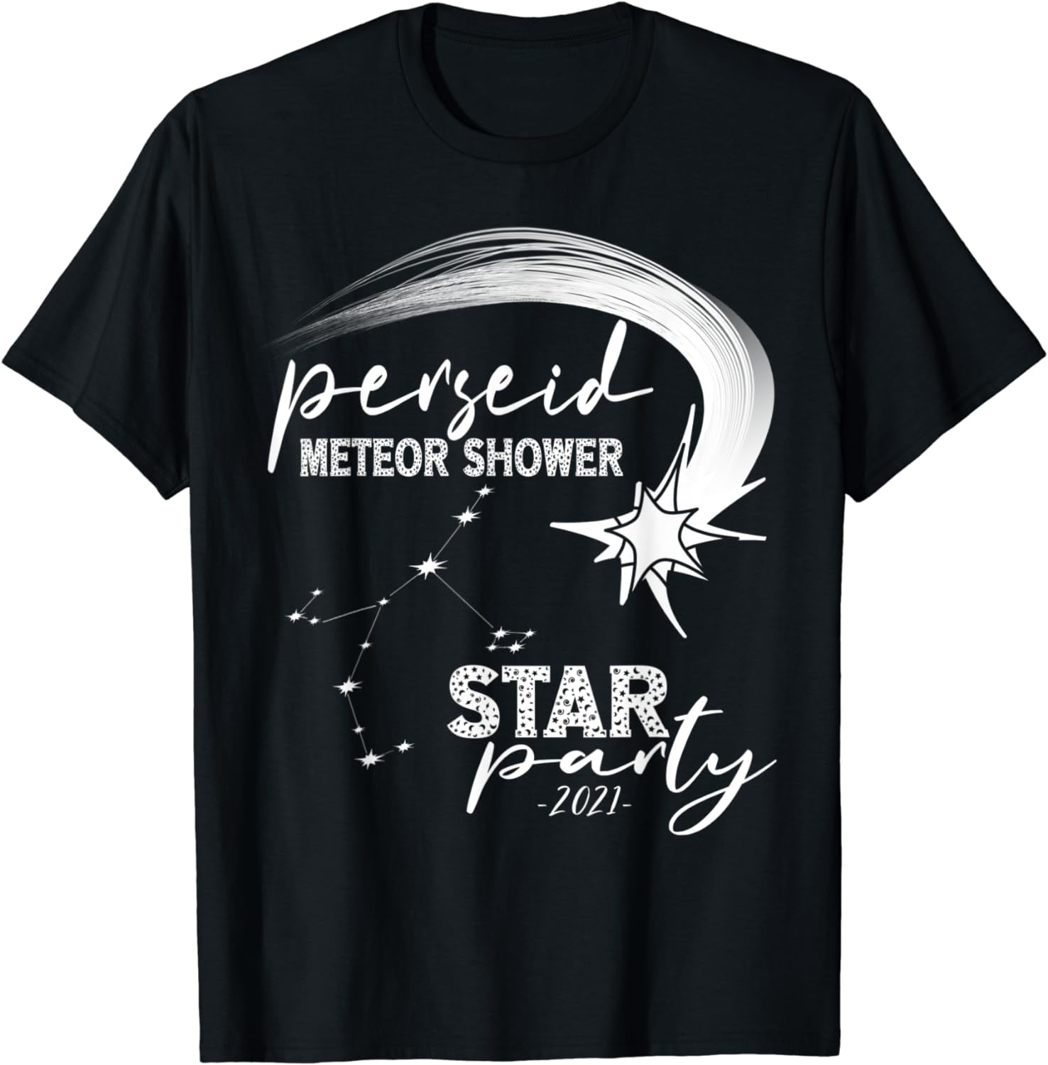 Perseid Meteor Shower 2021 Star Party Perseus Constellation TShirt
