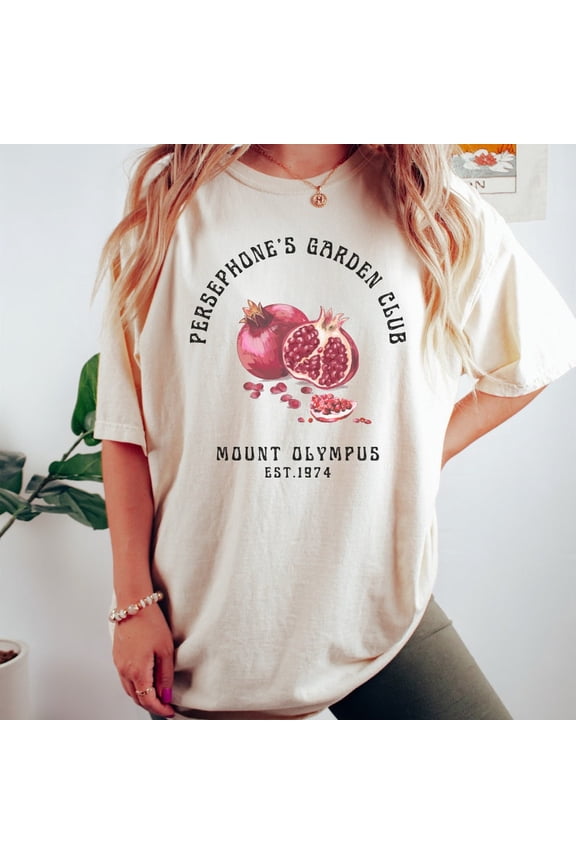 Persephone Goddess Greek Mythology Cottagecore Light Academia Graphic Comfort Colors Unisex Cotton T-Shirt, Size S-3XL