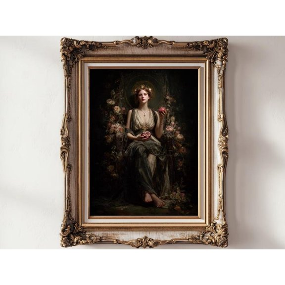 Persephone Greek Goddess Renaissance Style Poster Wall Art Decor 16x24 UNFRAMED
