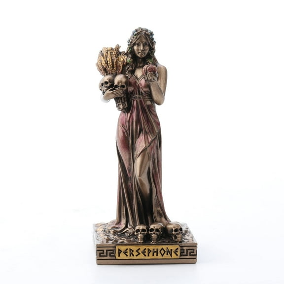 Persephone Greek Goddess of Agriculture Resin Miniature Handpainted Bronze Finish