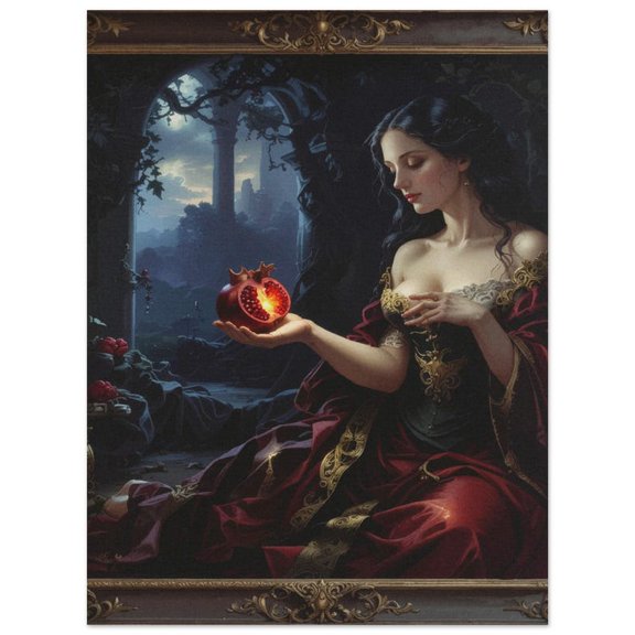 Persephone Renaissance Pomegranate Goddess Poster Wall Art Decor 8x12 UNFRAMED