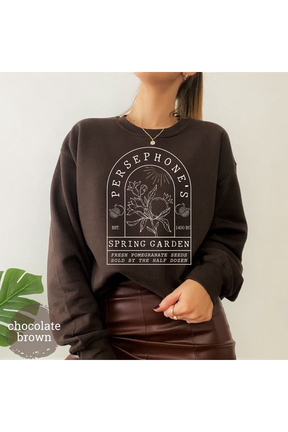 Persephones Garden TShirt Dark Academia Hades Greek Mythology Bookish Crewneck Gift for Re