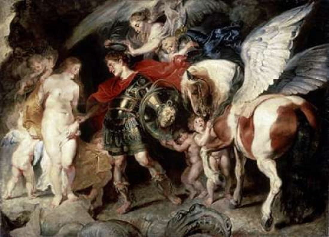 Perseus Liberating Andromeda Canvas Art - Peter Paul Rubens (20 x 28)