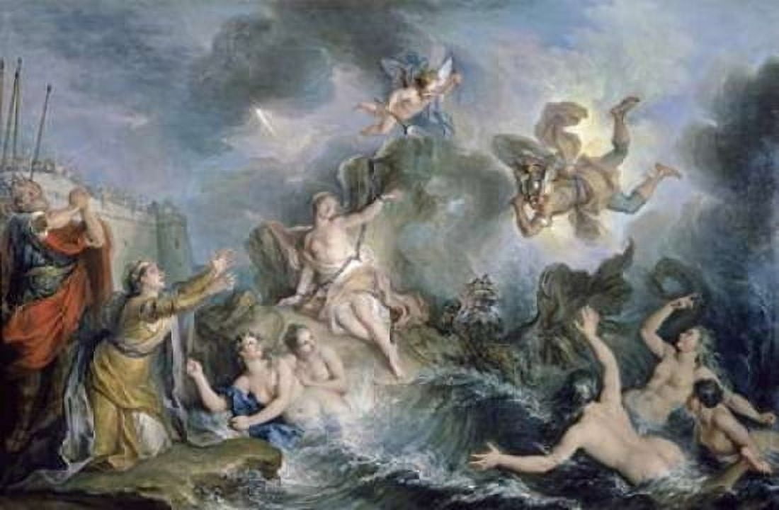 Perseus Rescues Andromeda Canvas Art - Charles Antoine Coypel (24 x 36)