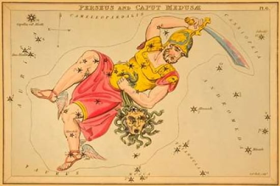 Perseus and Caput Medus 1825 Canvas Art - Jehoshaphat Aspin (12 x 18)
