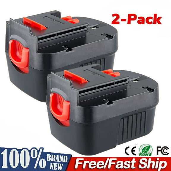 Persever 2Packs 12V HPB12 4.8Ah Ni-Mh Battery Replacement for Black with Dercker 12V Battery A1712 FSB12 A12 A12-XJ A12EX Firestorm FS120B FS120BXCompatible With Cordless Power Tools