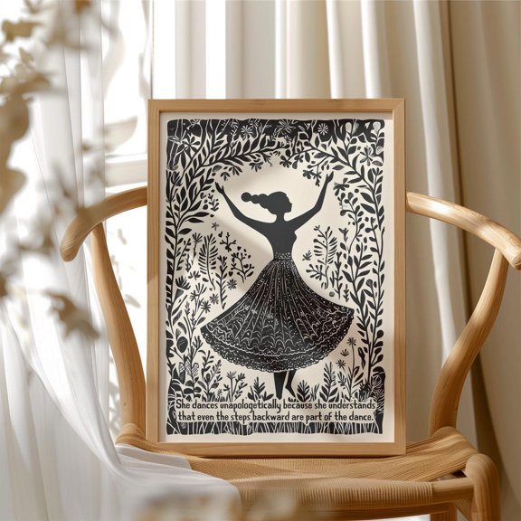 Perseverance Dance Quote Gift Wall Art Decor Unframed Paper Print