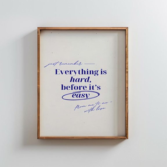 Perseverance Quote Motivational Typography Wall Art Decor Unframed Paper Print