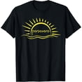 thumbnail image 1 of Persevere Sunset Water Inspiration Quote Graphic T-Shirt Black Medium, 1 of 4