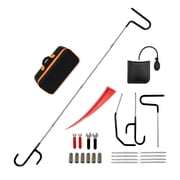 20-Piece Stainless Steel Car Tool Set, 59-inch J-Hook for Emergency Unlocking of Car Windows and Doors, Spare Key Hook