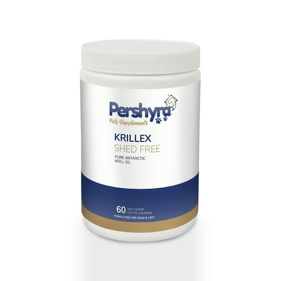 Pershyra - Krillex Shed Free Soft Chews for Dogs and Cats - 60 Chews