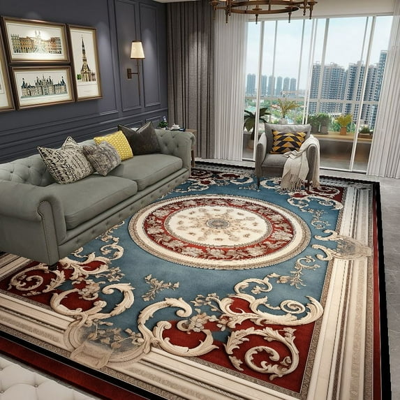 Persian American Retro Carpet Large Area Living Room ration Home Ethnic Style Bedroom Rug Thicken Fl