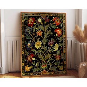Persian Background Poster, Eye Catching Cultural Theme For Home, Office And Gallery Wall Decor