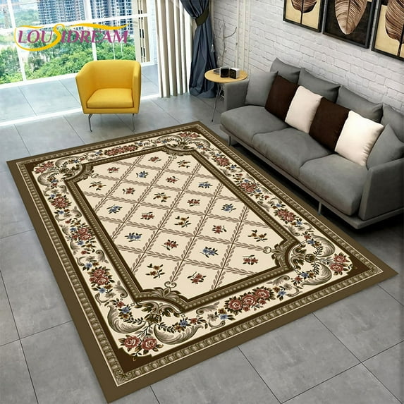 Persian Bohemian Area Rug Large Carpet Rug for Living Room Bedroom Sofa Doormat Decoration Non-slip Floor Mat