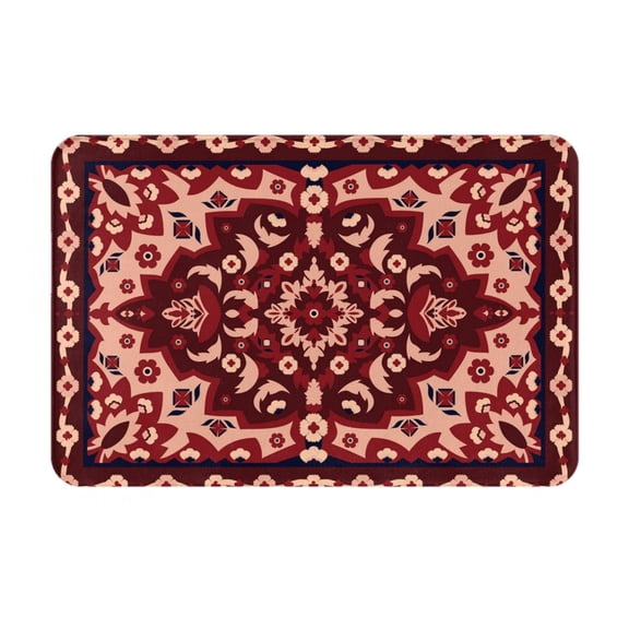 Persian Carpet Indian Arabesque Abstract Doormat Non Slip Front Door Bathroom Bath Mats Entryway Rug 23.6x15.7 Inch Indoor Door Carpet