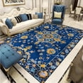 thumbnail image 1 of Persian Carpet Living Room Sofa Coffee Table Carpet European Classical Blue ration Rug Large Size Be, 1 of 5
