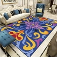 thumbnail image 1 of Persian Carpet Living Room Sofa Coffee Table Carpet European Classical Blue ration Rug Large Size Be, 1 of 5
