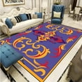 thumbnail image 1 of Persian Carpet Living Room Sofa Coffee Table Carpet European Classical Blue ration Rug Large Size Be, 1 of 5