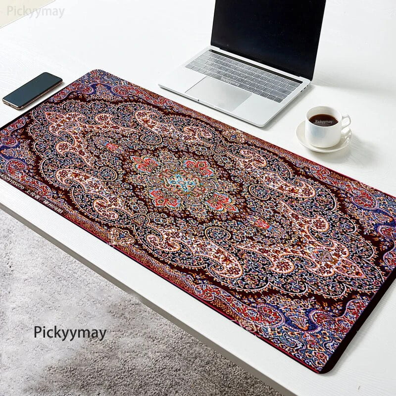 Persian Carpet Pattern Mouse Pad Ethnic Style Company Mousepad Pc