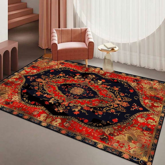 Persian Carpets for Living Room Rugs for Bedroom Large Size ration Home Rugs Washable Entryway Doorm