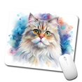 thumbnail image 1 of Persian Cat Watercolor Style Mouse Pad Low Profile Gaming Mat, 1 of 7