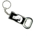 thumbnail image 1 of Persian Cat White On Black Pet Keychain Bottle Bottlecap Opener, 1 of 1