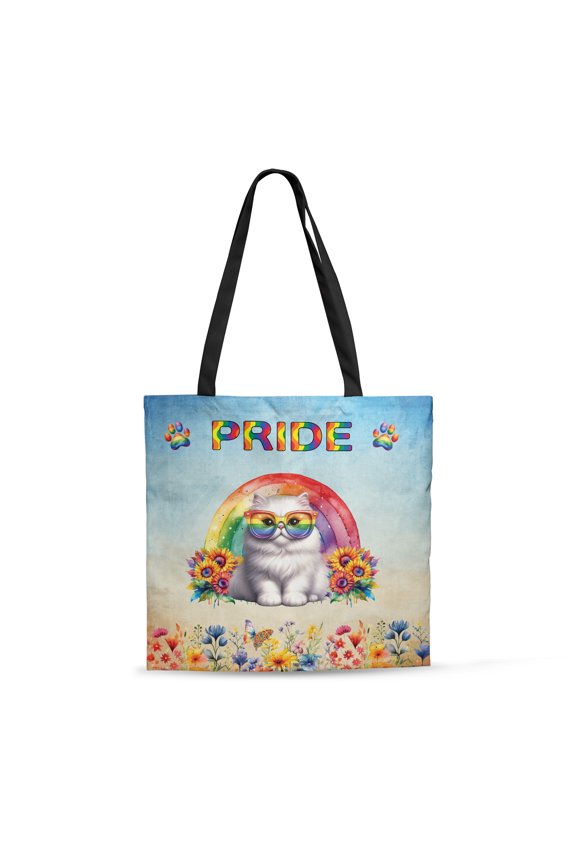 Persian Celebrates Rainbow Pride Month LGBT LGBTQ+ All Over Print 3D Canvas Tote Bag Cat Lover Kitten Owner Gifts Reusable Handbag - 01003