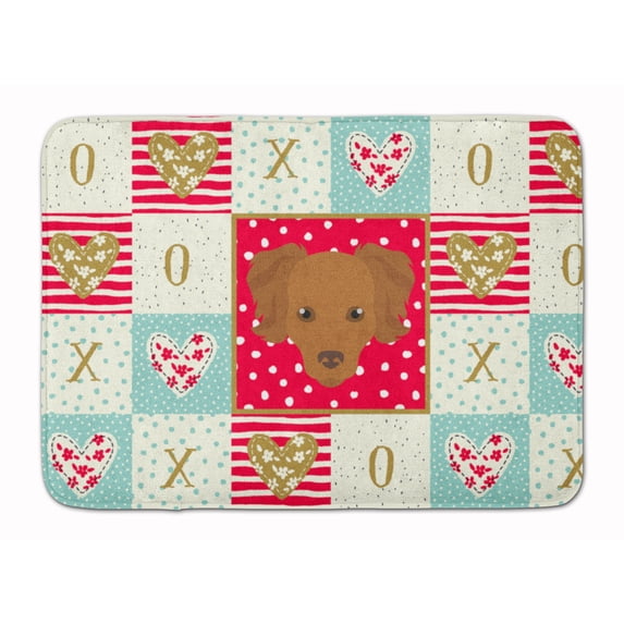 Persian Chihuahua Love Machine Washable Memory Foam Mat Red