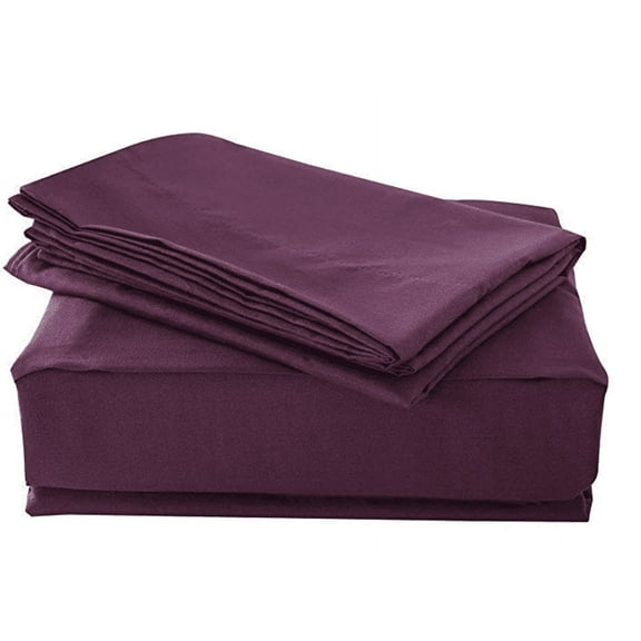 Empire Home Fashion 4-Piece 1900 Thread Count Purple Bed Sheet Set, California King
