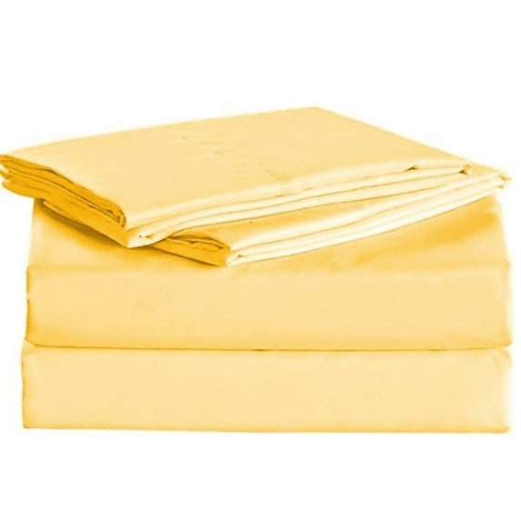 Persian Collection 1900 Count 4-Piece Sheet Set 16" Deep Pocket Wrinkle Free Sheets - California King Size - Yellow