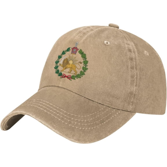 Persian Flag Iranian Lion Sun and Crown Iran Persia Baseball Cap Women Men Dad Hat Golf Cowboy Hat Trucker Hat