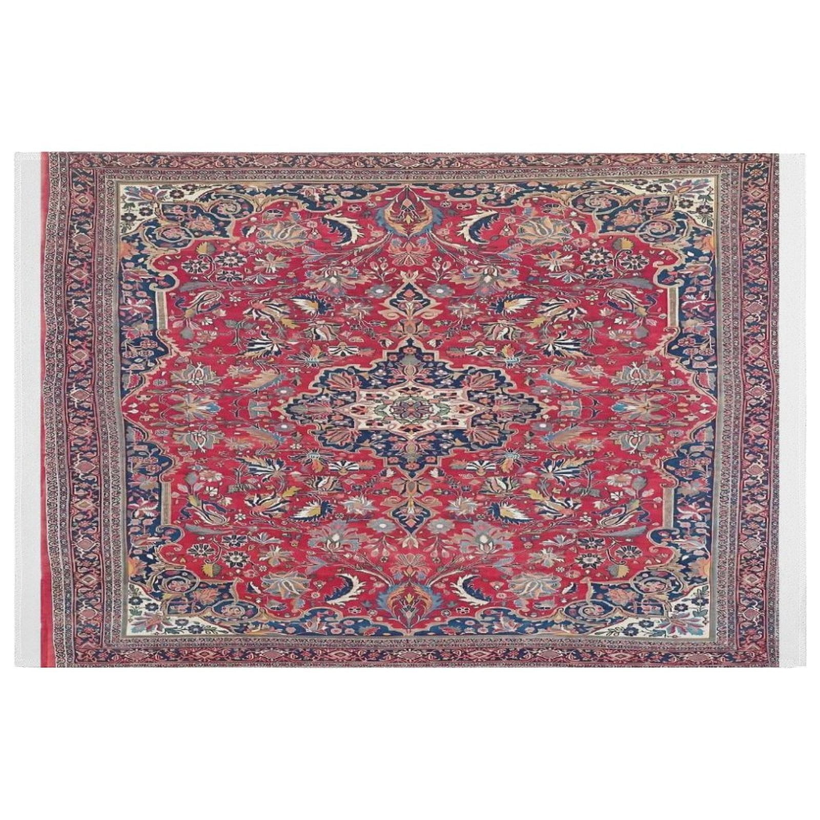 Persian Floral Rug Adult Home Decor Bedroom Living Room Crystal Velvet ...