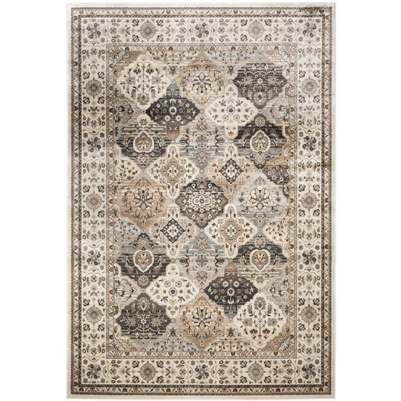 Persian Garden Silver/Ivory Medium Rectangle Rug-Color:Multi/Ivory,Shape:Large Rectangle,Size:8' x 11'
