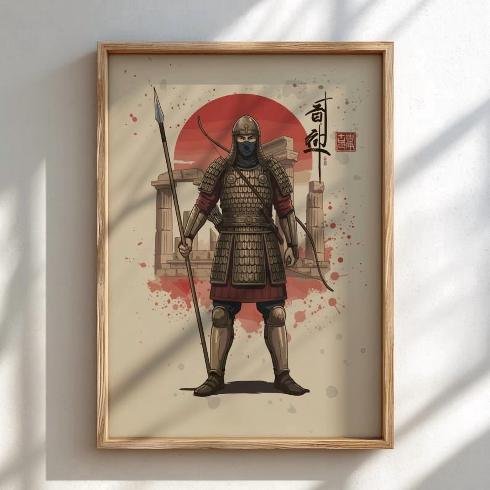 East Rising 12864 Persian Immortal Japanese Ink Art Print Sumi-e Rising Sun Poster Mixed ...