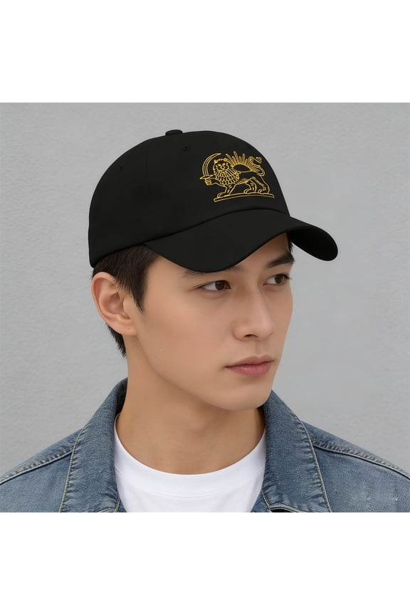 Persian Iran Baseball Cap Embroidered Flag Colors Cotton Adjustable Strap Unisex Dad Hat Snapback for Men Women Everyday Cultural Pride