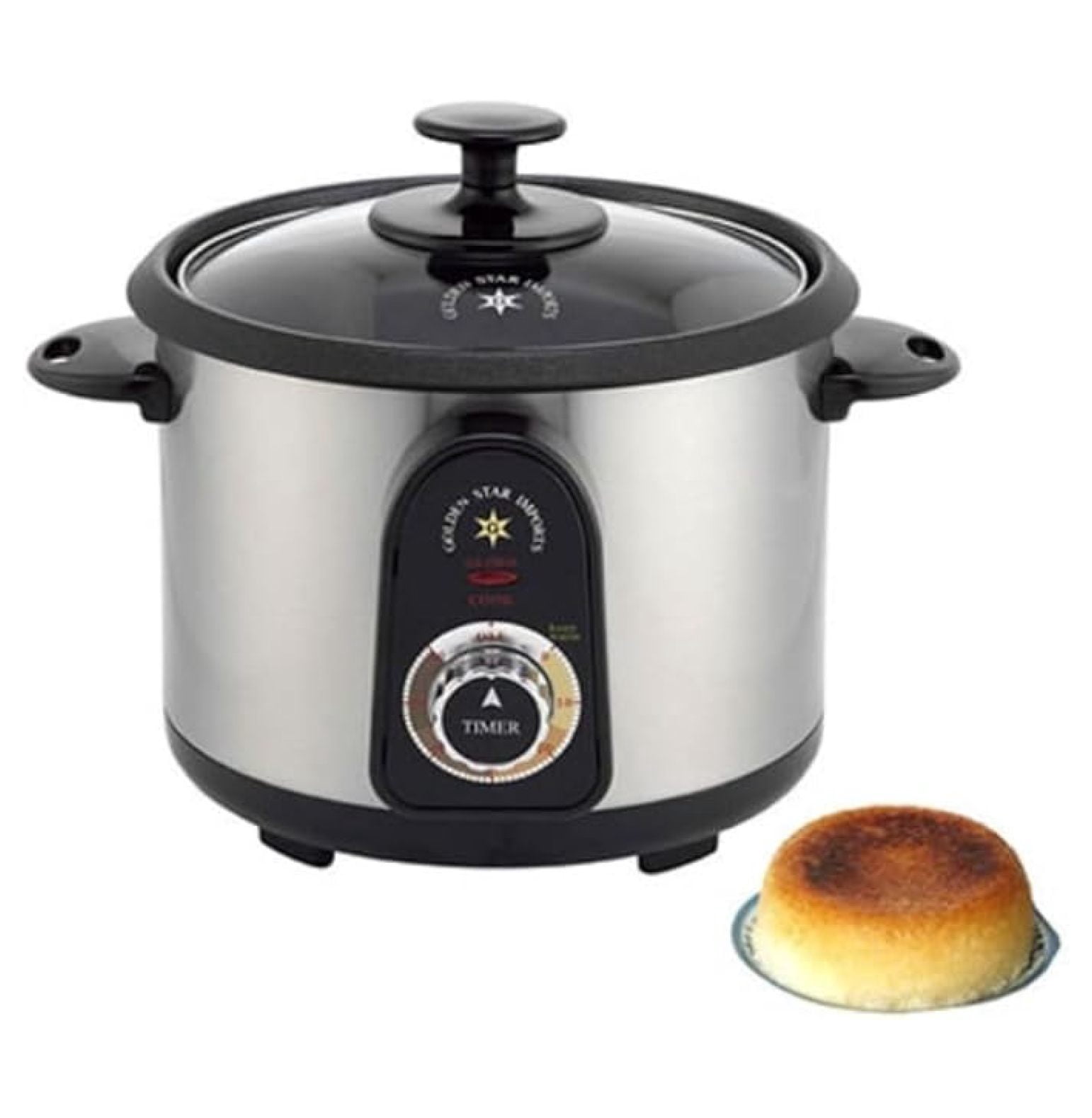 Persian Iranian Afghani Tahdig Crispy Automatic Rice Cooker Maker Non Stick Glass Top 10 Cup