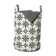thumbnail image 1 of Persian Laundry Bag, Retro Boho Welsh Pears with Persian Pickles Traditional Motif Design Print, Hamper Basket with Handles Drawstring Closure for Laundromats, 13" x 19", Brown Blue, by Ambesonne, 1 of 4