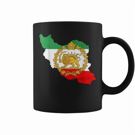 Persian Lion Iran Map Iranian Flag Lion Sun Flag Coffee Mugs