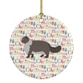 thumbnail image 1 of Persian Modern #2 Cat Christmas Ceramic Ornament 2.8 in x 2.8 in, 1 of 3