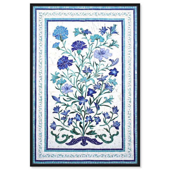 Persian Paradise Canvas Print Floral Wall Art by Art Remedy, Black Frame, 20 x 30