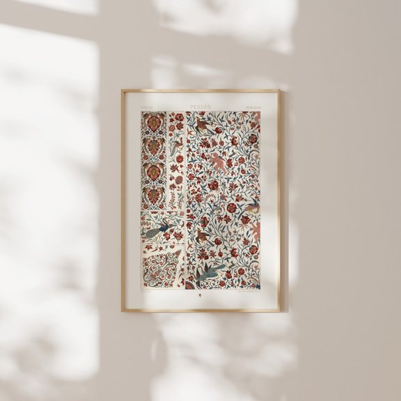 Persian Pattern Albert Racinet Lithograph Lornement Polychrome Scenic Wall Decor Unframed Paper Print