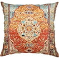 thumbnail image 1 of Persian Pillow Cover 20x20 Inches, Orange Blue Boho Throw Pillow Cover Vintage Ethnic Decorative Pillow Cases Home Outdoor Square Pillowcase, 1 of 6