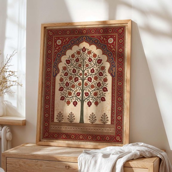 Persian Pomegranate Tree Middle Eastern Wall Art