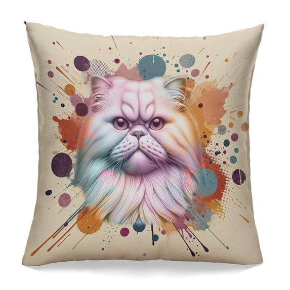 Persian Portrait Watercolor Vintage Retro Styles Pillowcase Double Sided Cat Lover Kitten Owner Gifts Pillow Case Covers - 00001